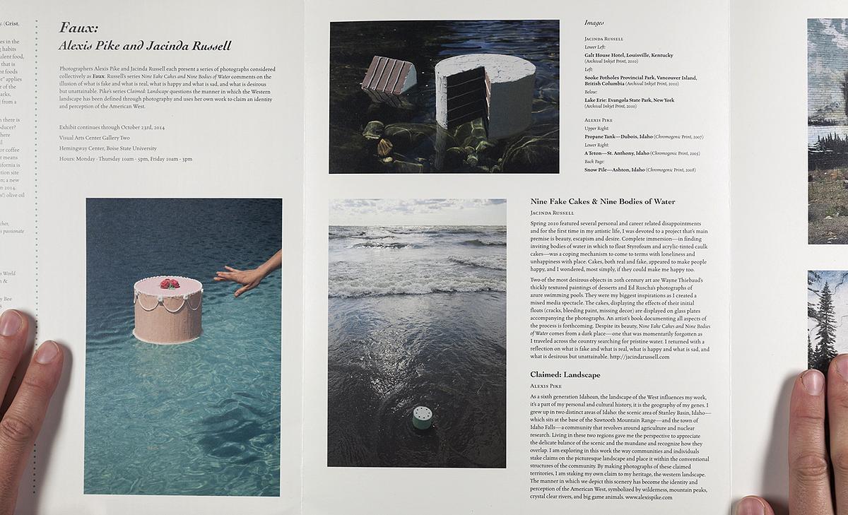 "Faux: Contemporary Photography by Alexis Pike and Jacinda Russell," Idaho Center for the Book, Vol. 21, No. 2, October 2014
