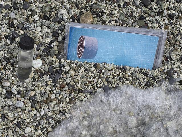 Clear Water Sample & Postcards, Monterosso al Mare, Italy