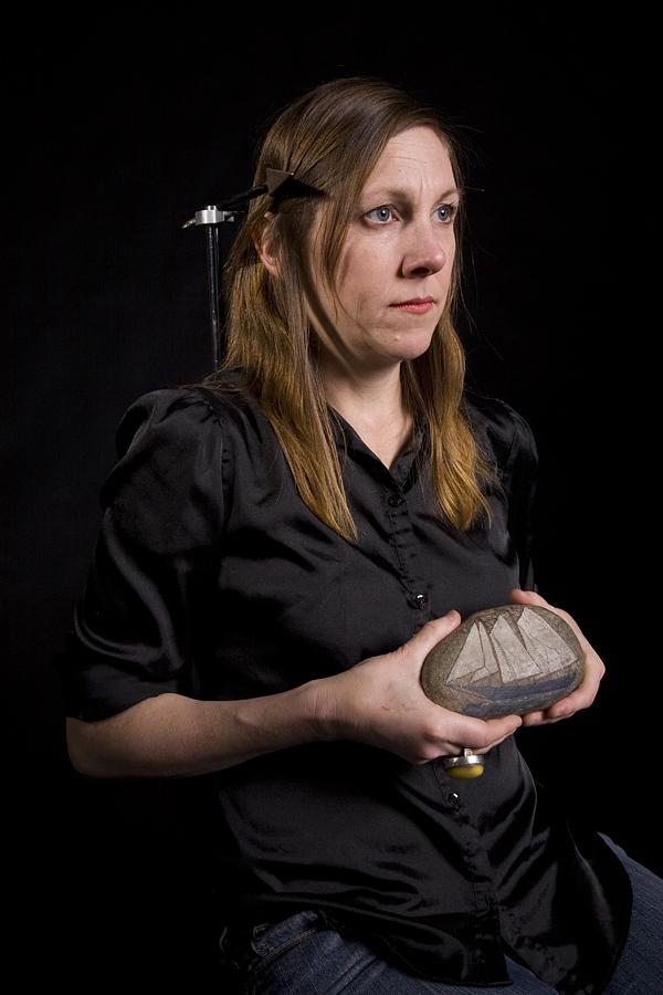 Maura with Her Painted Rock